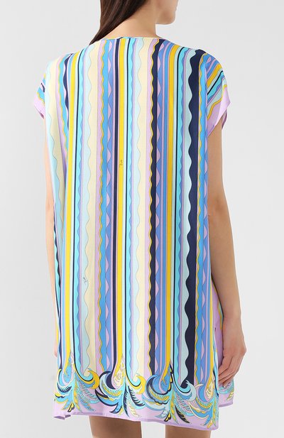 Туника с поясом EMILIO PUCCI голубого цвета по цене 44950 руб., арт. 9HWG20/9H828, фото 4 Туника с поясом EMILIO PUCCI, арт. 9HWG20/9H828, фото 4