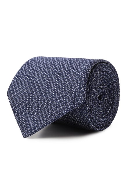 Мужской шелковый галстук CORNELIANI темно-синего цвета по цене 0 руб., арт. 25U302-2520304 | Фото 1