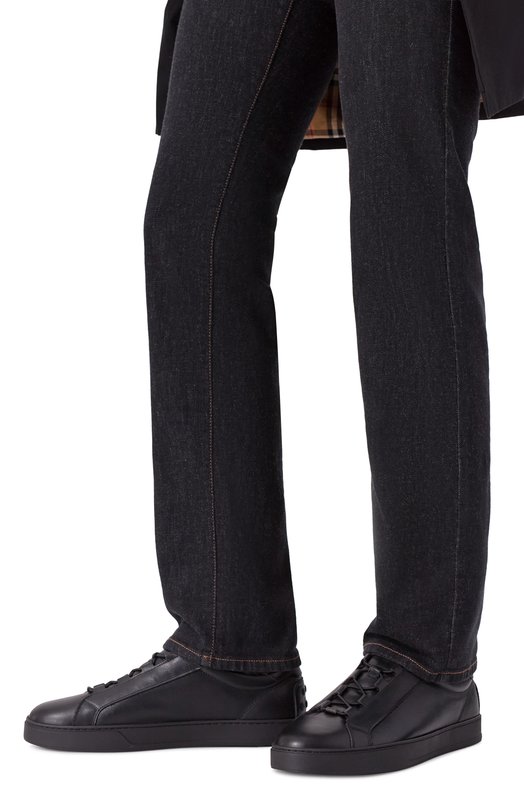 Кожаные кеды Tod’s XXM04L0JF41JUS Чёрный  XXM04L0JF41JUS Фото 3