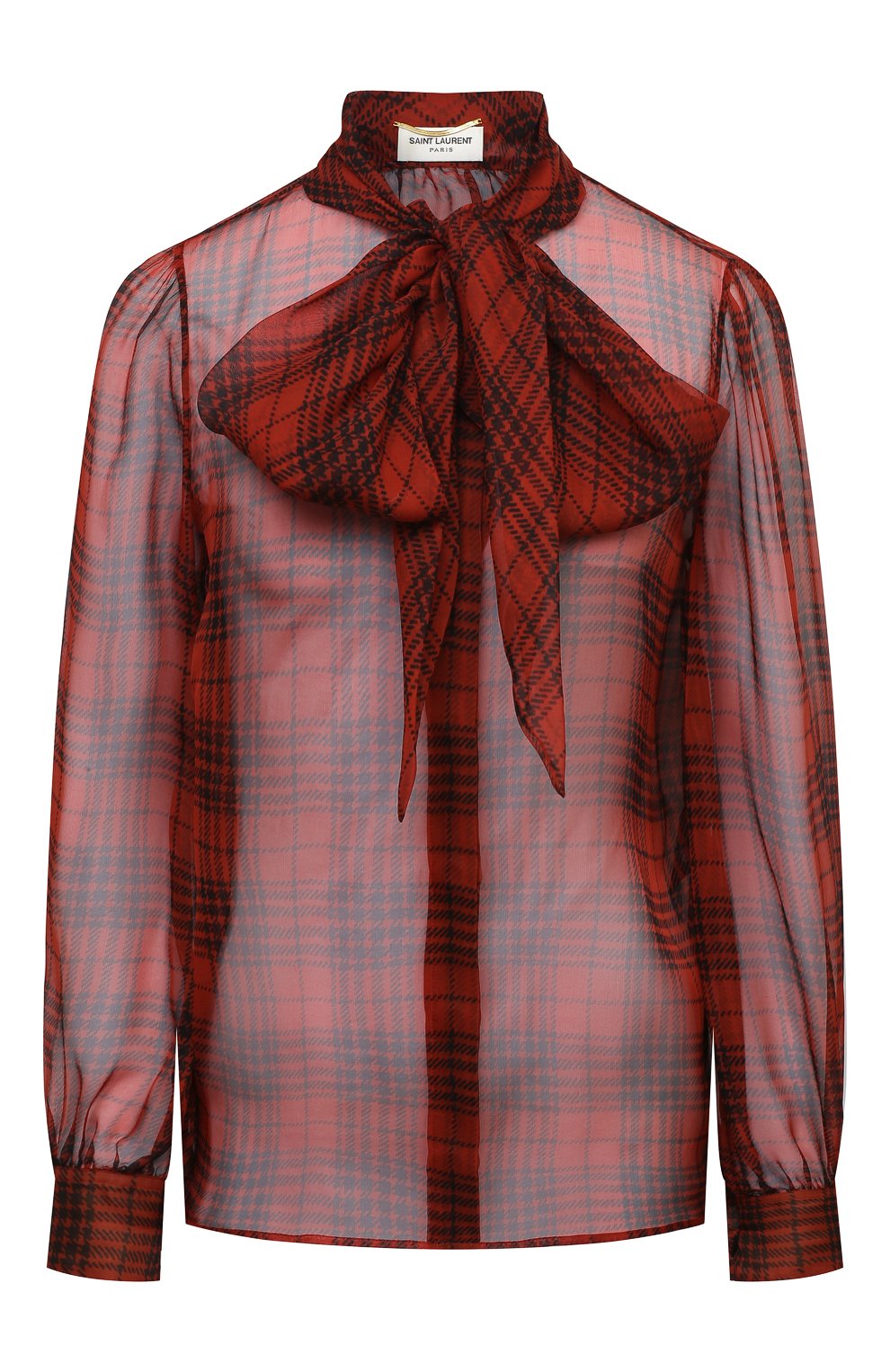 Шелковая блузка SAINT LAURENT, арт. 641585/Y8B86, фото 1