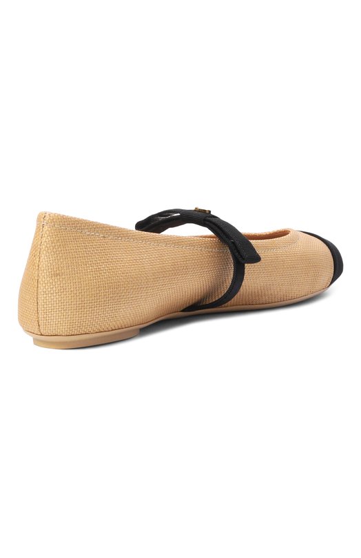 Текстильные балетки Gianvito Rossi G22376.05G0M.GGHBLLI Бежевый  G22376.05G0M.GGHBLLI Фото 5