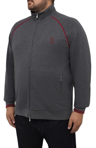 Хлопковая толстовка BRUNELLO CUCINELLI, арт. M0T359276W, фото 3