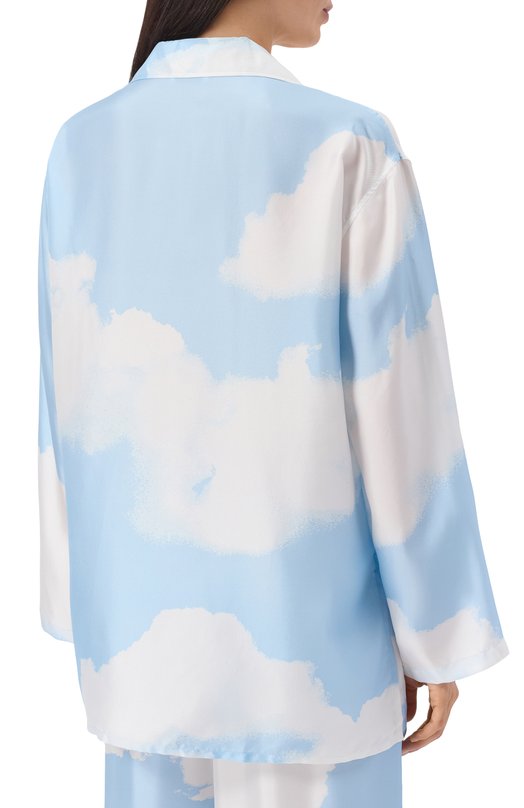 Шелковая рубашка Moschino A0205/5551 Голубой  A0205/5551 Фото 4