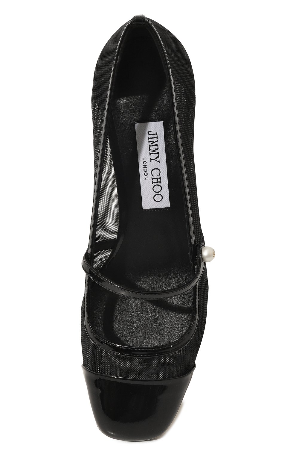 Комбинированные туфли elisa 45 JIMMY CHOO черного цвета по цене 112000 руб., арт. ELISA 45/TNX, фото 6 Комбинированные туфли elisa 45 JIMMY CHOO, арт. ELISA 45/TNX, фото 6