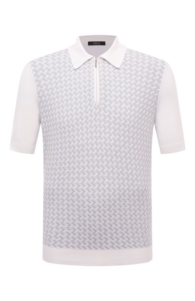 Мужская поло из шелка и хлопка ZILLI, арт. KZP002M0145VMEXC0