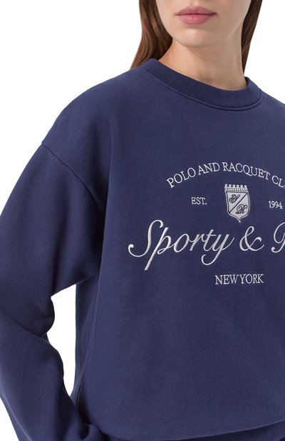 Хлопковый свитшот SPORTY AND RICH, арт. ST09875412BL106, фото 5