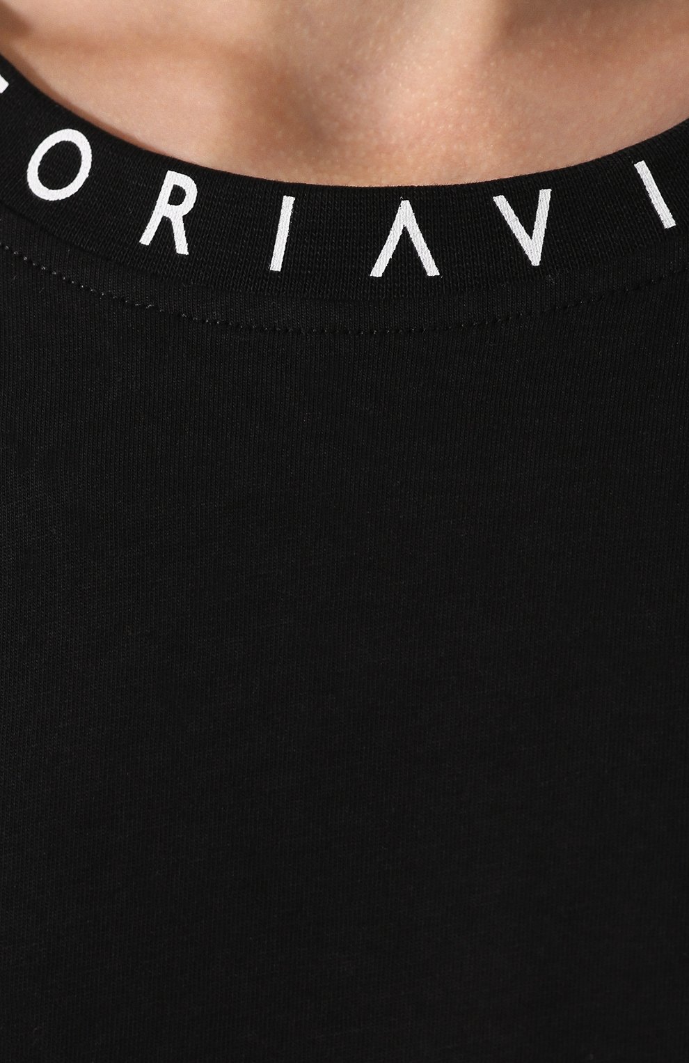 Хлопковая футболка VICTORIA, VICTORIA BECKHAM черного цвета по цене 8620 руб., арт. JYVV 072E PAW19 C0TT0N JERSEY, фото 5 Хлопковая футболка VICTORIA, VICTORIA BECKHAM, арт. JYVV 072E PAW19 C0TT0N JERSEY, фото 5