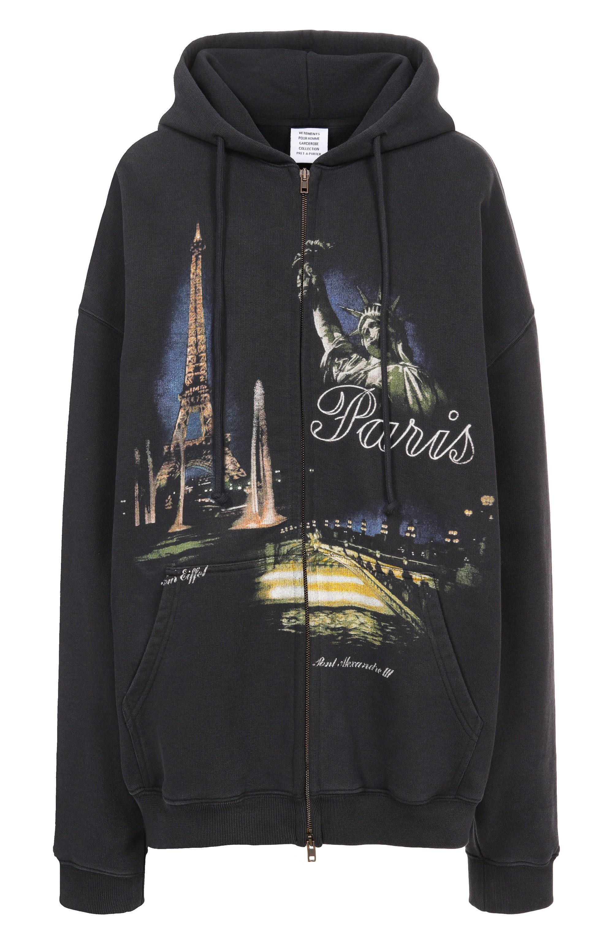 Хлопко вая толстовка VETEMENTS, арт. ME76ZU242B/1302 M0LLET0N, фото 1