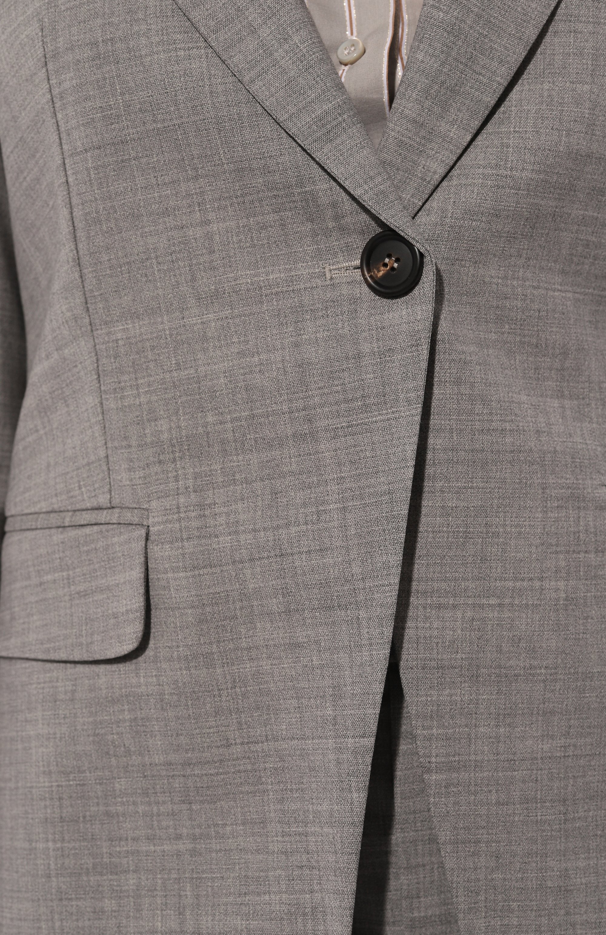 Шерстяной жакет BRUNELLO CUCINELLI серого цвета по цене 331500 руб., арт. ML1542030, фото 5 Шерстяной жакет BRUNELLO CUCINELLI, арт. ML1542030, фото 5