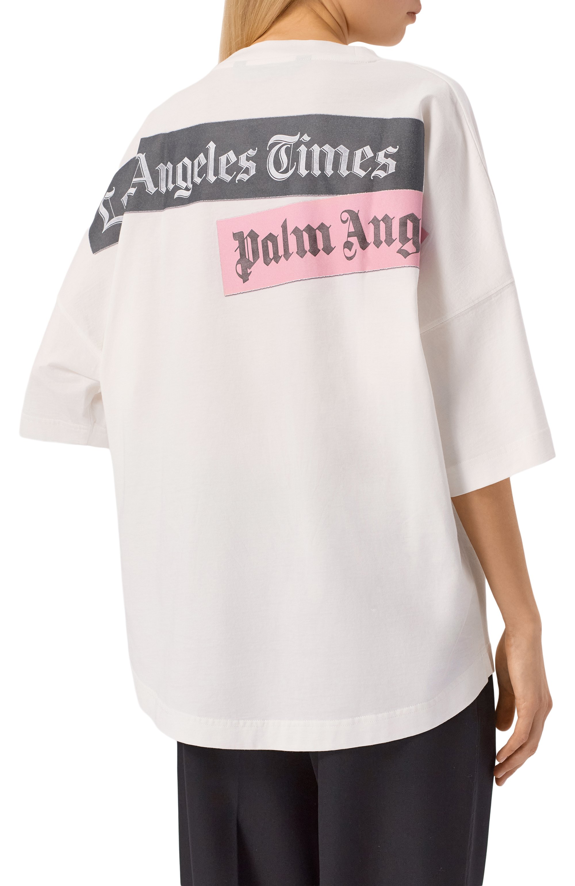 Хлопковая футболка PALM ANGELS, арт. PMAA10BF25JER002, фото 4