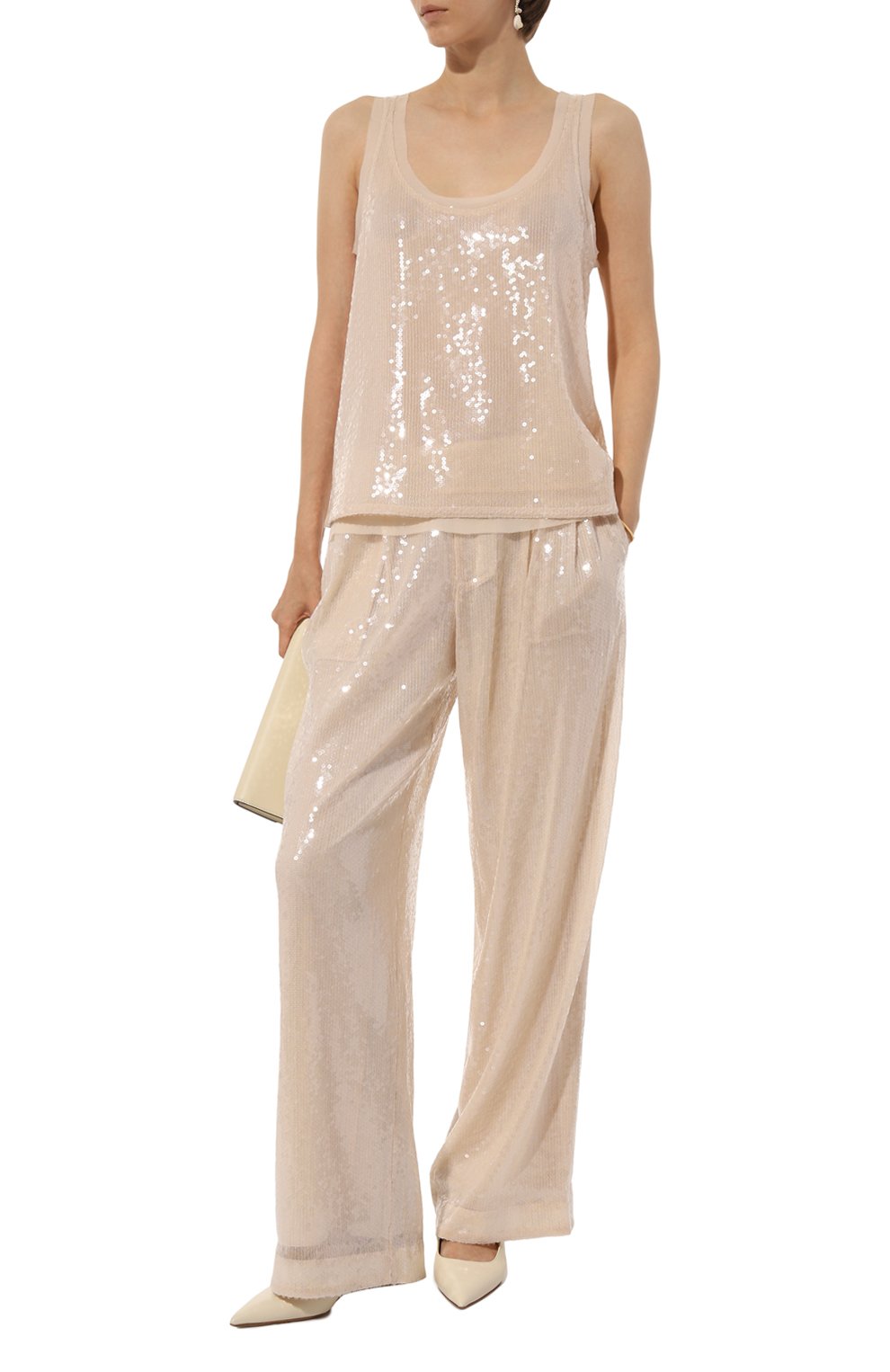 Брюки с отделкой пайетками BOSS ORANGE, арт. 50524262, фото 2