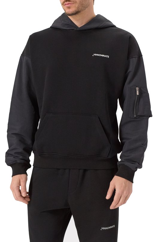 Комбинированное худи HINNOMINATE HMABM01398 Чёрный  HMABM01398 Фото 3