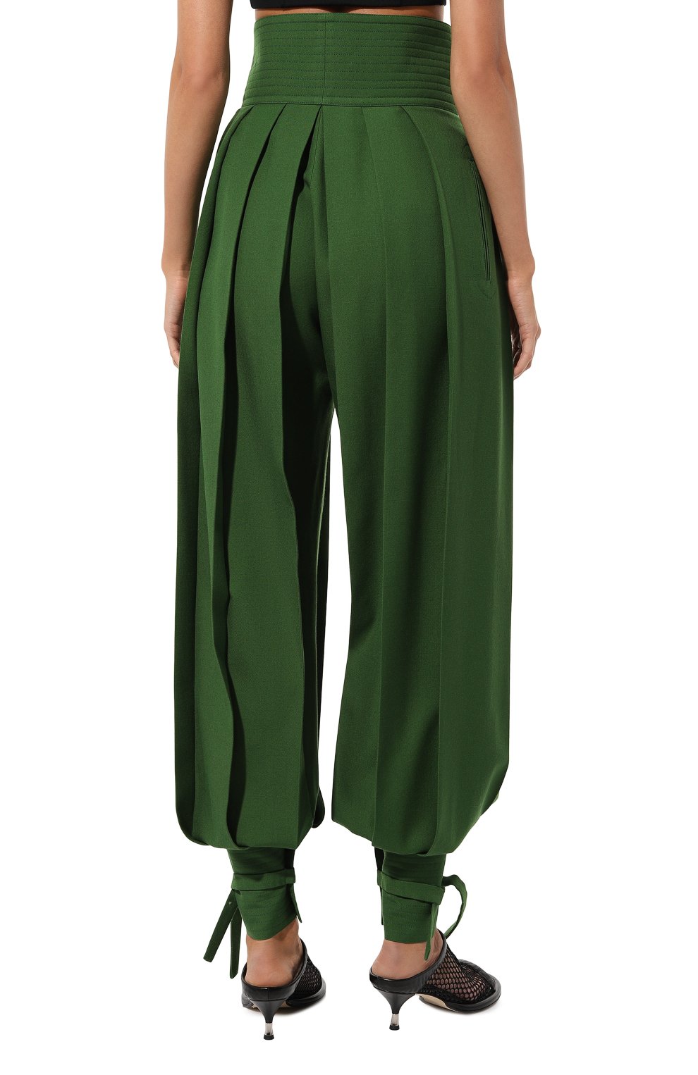 Шерстяные джоггеры GUCCI зеленого цвета по цене 360000 руб., арт. 582735 ZJW19, фото 4 Шерстяные джоггеры GUCCI, арт. 582735 ZJW19, фото 4