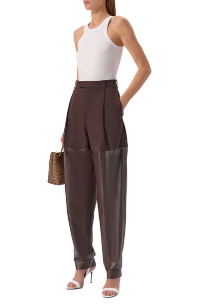 Комбинированные брюки BOTTEGA VENETA, арт. 852944/V6K00, фото 2