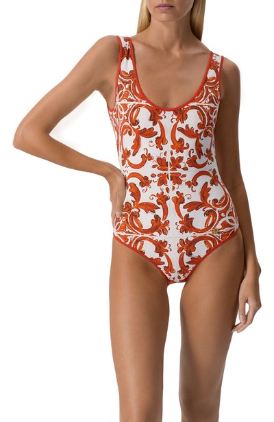 Слитный купальник DOLCE & GABBANA оранжевого цвета по цене 92950 руб., арт. 09A46J/0N019, фото 2 Слитный купальник DOLCE & GABBANA, арт. 09A46J/0N019, фото 2