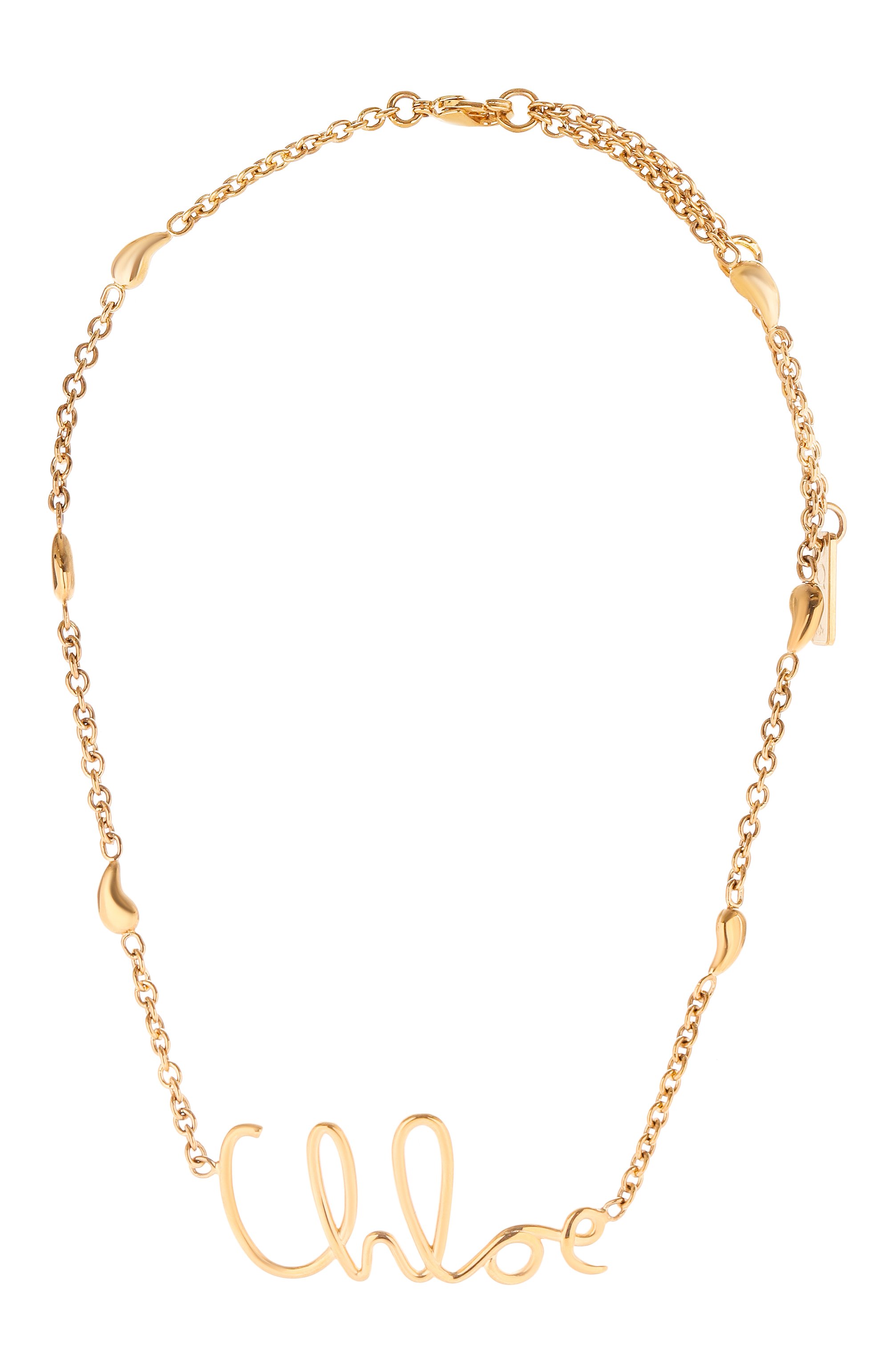 Ожерелье CHLOÉ золотого цвета по цене 59850 руб., арт. CHC24AF064CB7, фото 1 Ожерелье CHLOÉ, арт. CHC24AF064CB7, фото 1