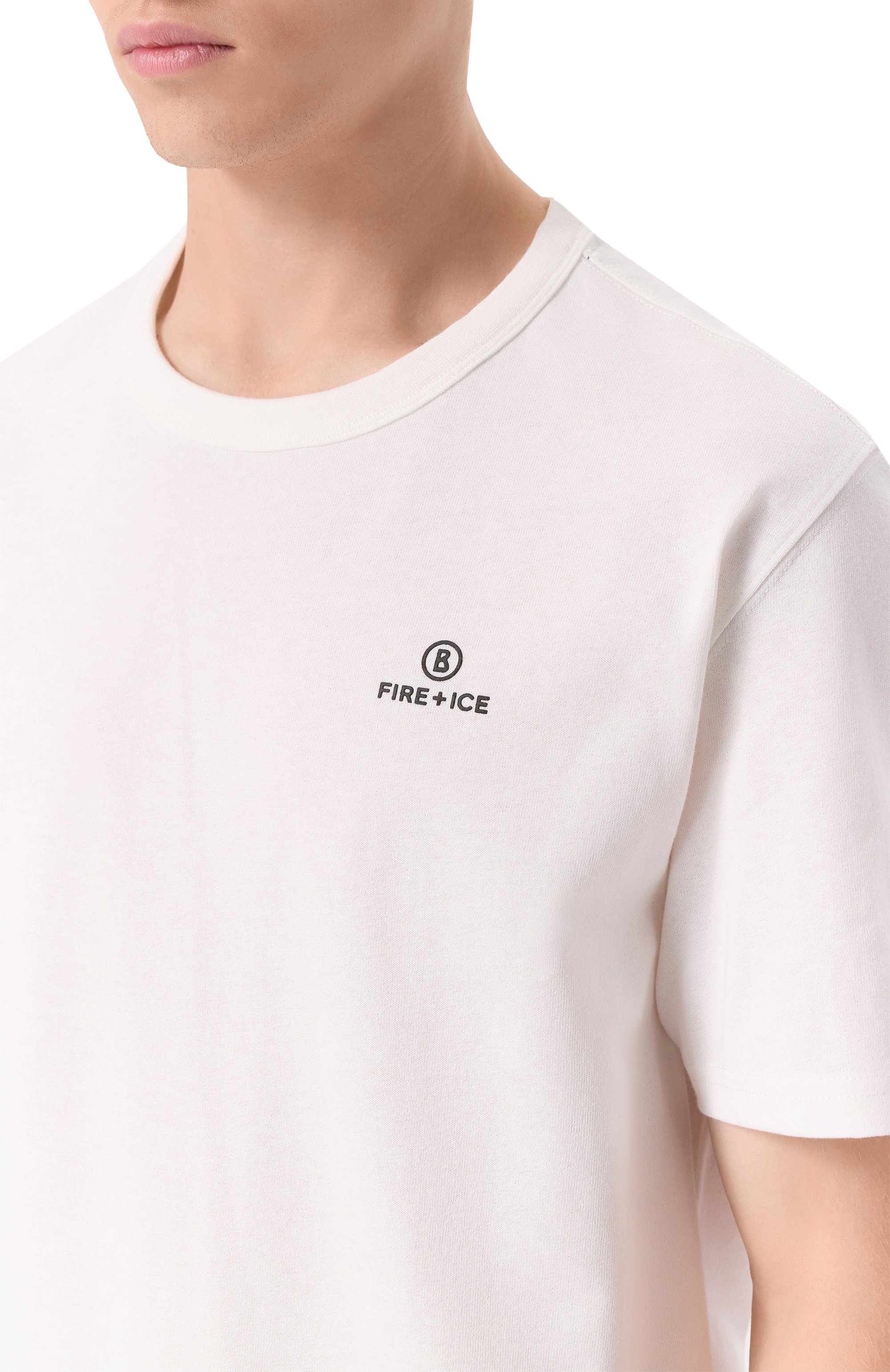 Хлопковая футболка BOGNER FIRE+ICE белого цвета по цене 10800 руб., арт. 54369760, фото 5 Хлопковая футболка BOGNER FIRE+ICE, арт. 54369760, фото 5