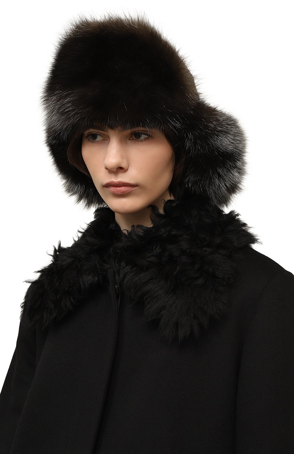 Утепленная шапка-ушанка с отделкой из соболя BLACK SABLE, арт. BS-005F6/SH, фото 2