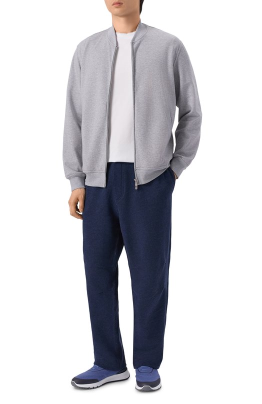 Текстильные кроссовки Brunello Cucinelli MZUAUF0340 Голубой  MZUAUF0340 Фото 2