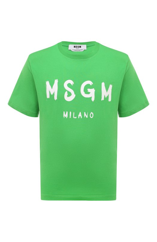 

Хлопковая футболка MSGM, Зелёный