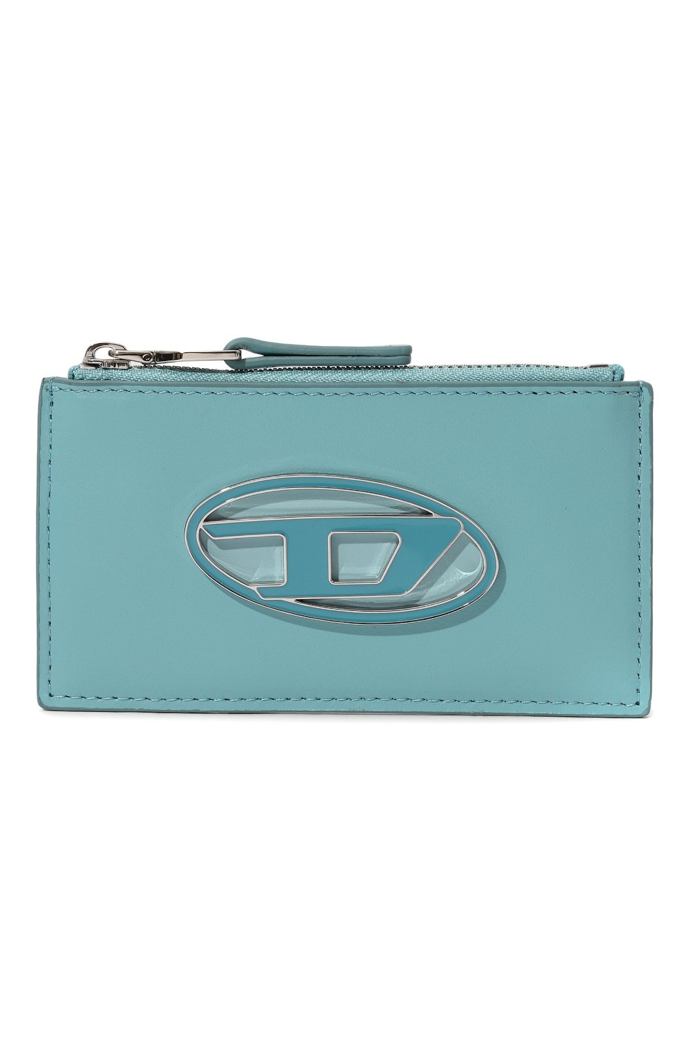 Кожаный футляр для кредитных карт DIESEL голубого цвета по цене 16250 руб., арт. X08821/P4494, фото 1 Кожаный футляр для кредитных карт DIESEL, арт. X08821/P4494, фото 1