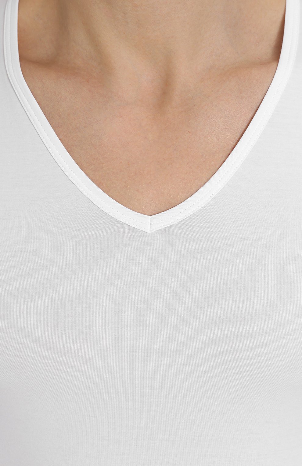 Хлопковая футболка с v-образным вырезом PEROFIL, арт. 24149, фото 5