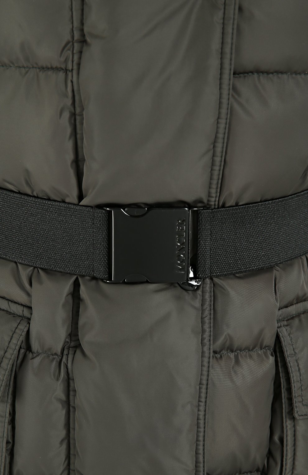 Удлиненный пуховик с меховой отделкой капюшона и поясом MONCLER, арт. B2-093-49884-25-68065, фото 5