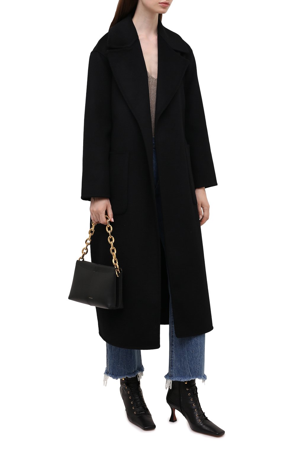Шерстяное пальто MICHAEL MICHAEL KORS черного цвета по цене 49700 руб., арт. MS12023GBX, фото 2 Шерстяное пальто MICHAEL MICHAEL KORS, арт. MS12023GBX, фото 2