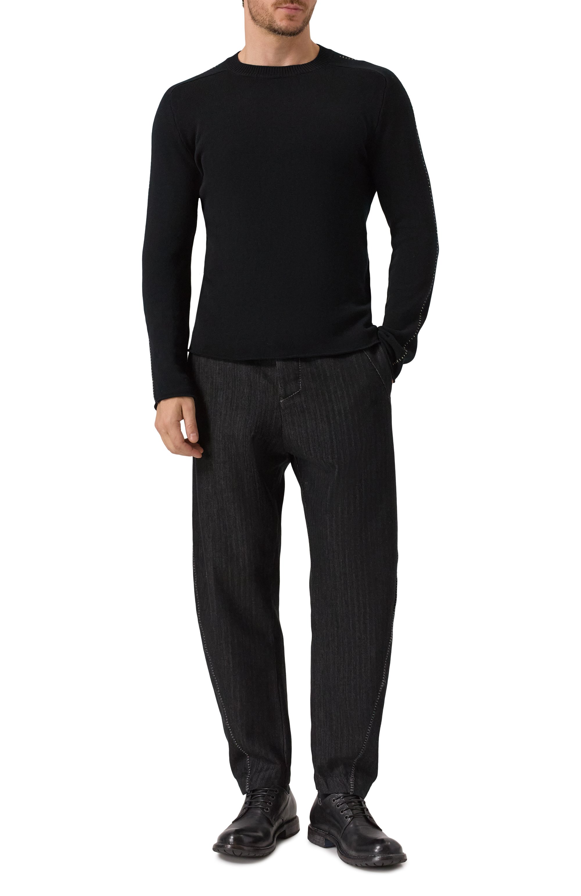 Брюки из хлопка и шерсти TRANSIT, арт. CFUTRBH171, фото 2