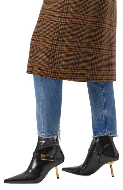 Женские кожаные ботильоны hacker SAINT LAURENT, арт. 806645/AAAZY