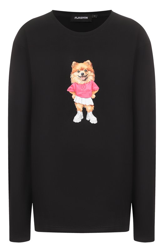 Хлопковый лонгслив Flashin FS26LSCH Чёрный FS26LSCH