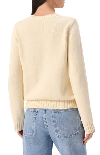 Хлопковый пуловер SPORTY AND RICH, арт. WS065606205WH37, фото 4