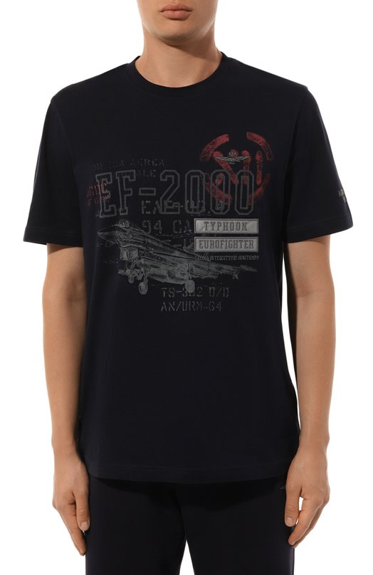 Хлопковая футболка Aeronautica Militare TS2325J641 Синий  TS2325J641 Фото 3