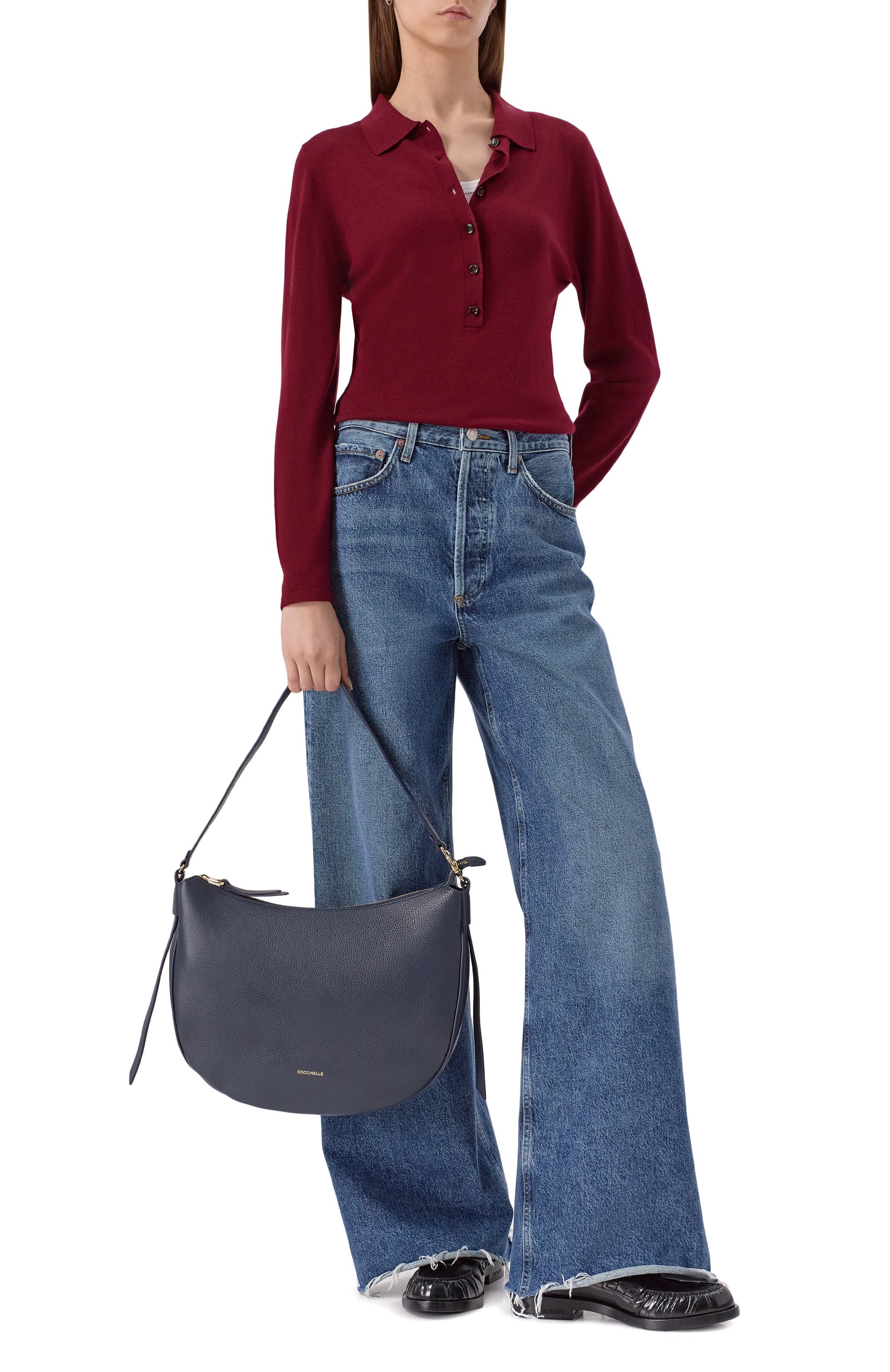 Сумка c-easy medium COCCINELLE темно-синего цвета по цене 44100 руб., арт. E1 SHA 13 02 01, фото 7 Сумка c-easy medium COCCINELLE, арт. E1 SHA 13 02 01, фото 7