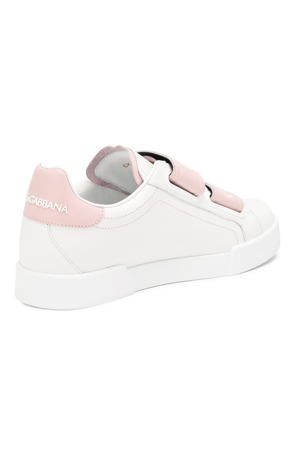 Кожаные кеды portofino DOLCE & GABBANA розового цвета по цене 69950 руб., арт. CK1601/AH361, фото 4 Кожаные кеды portofino DOLCE & GABBANA, арт. CK1601/AH361, фото 4