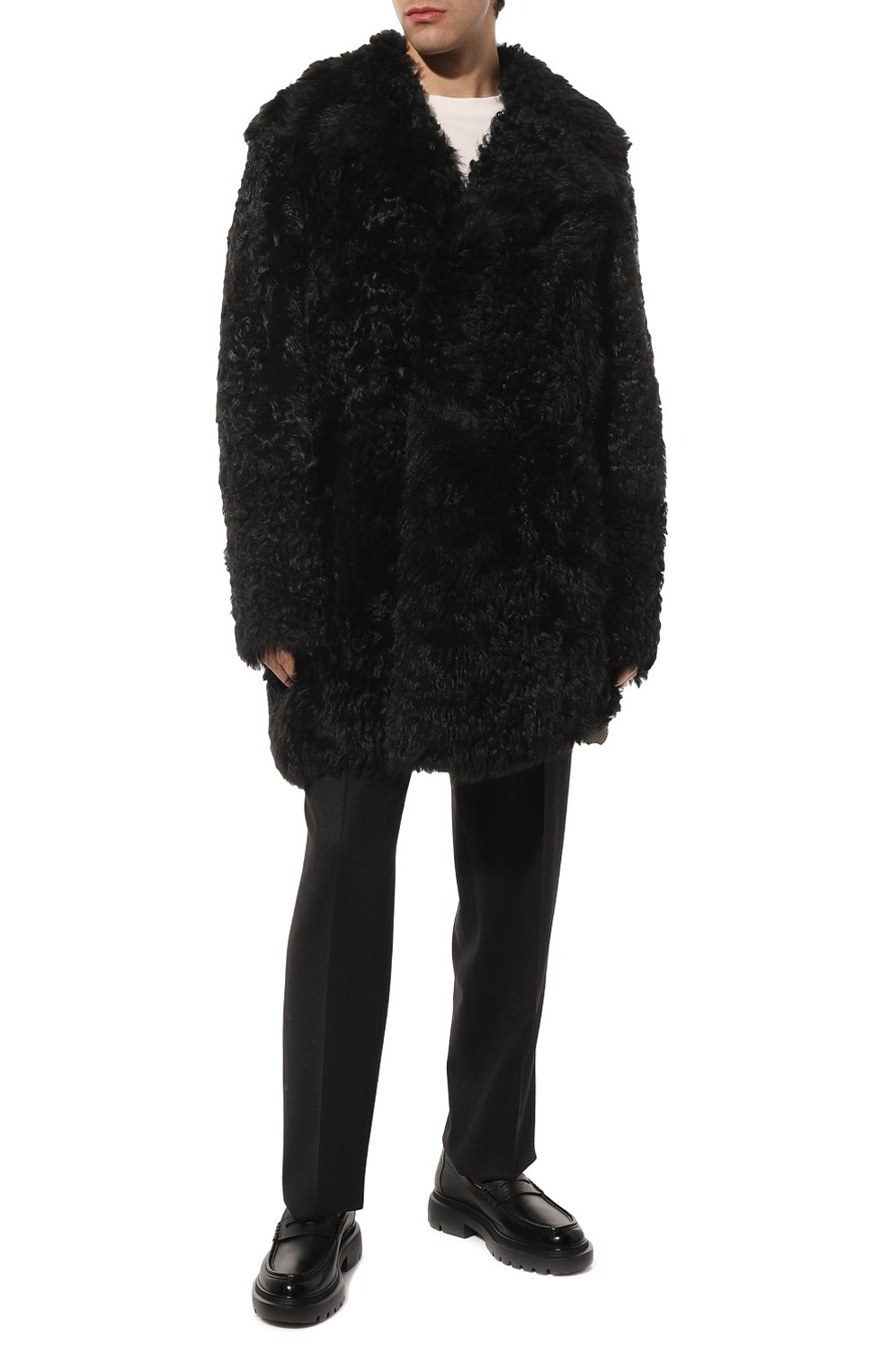 Шуба из овчины DESA черного цвета по цене 167330 руб., арт. K13362, фото 2 Шуба из овчины DESA, арт. K13362, фото 2