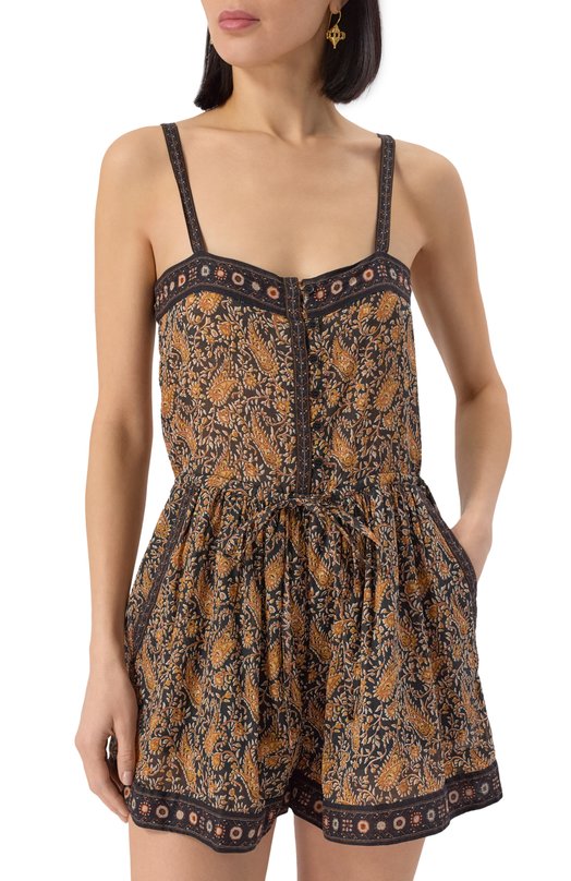 Хлопковый комбинезон Isabel Marant Etoile 25PCB0067FA/C1J04E Чёрный  25PCB0067FA/C1J04E Фото 3