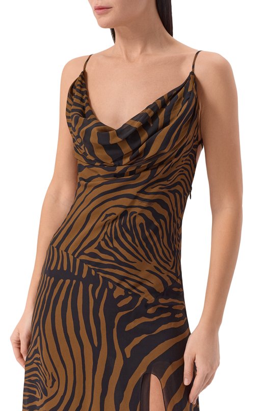 Платье из вискозы Blumarine 2A768A Коричневый  2A768A Фото 4