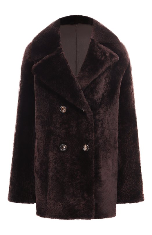 Дубленка из овчины manzoni24 25M1213-S23N/48-50 Коричневый 25M1213-S23N/48-50