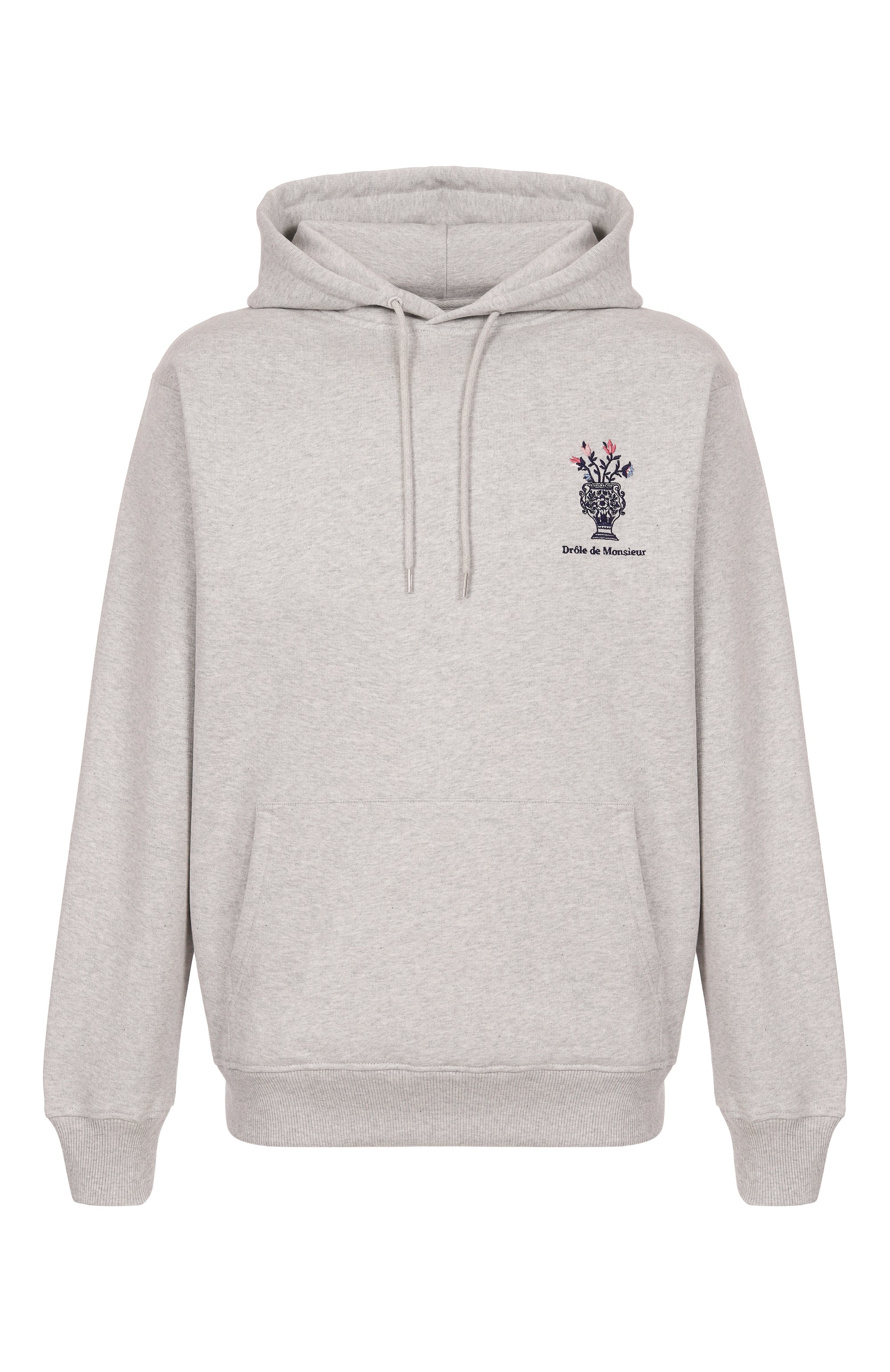 Хлопковое худи DROLE DE MONSIEUR серого цвета по цене 32800 руб., арт. E-H0171-C0127-GY, фото 1 Хлопковое худи DROLE DE MONSIEUR, арт. E-H0171-C0127-GY, фото 1