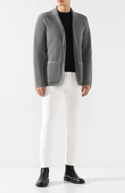 Хлопковый кардиган ZEGNA серого цвета по цене 55800 руб., арт. VUC14/ZZ161, фото 2 Хлопковый кардиган ZEGNA, арт. VUC14/ZZ161, фото 2
