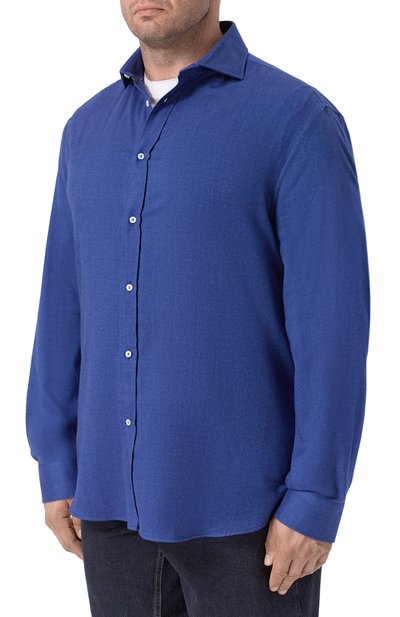 Рубашка из хлопка и лиоцелла BRUNELLO CUCINELLI, арт. MY6370627W, фото 3