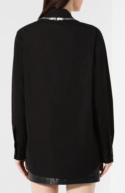 Хлопковая рубашка ALEXANDER WANG черного цвета по цене 48650 руб., арт. 1WC2191263, фото 4 Хлопковая рубашка ALEXANDER WANG, арт. 1WC2191263, фото 4