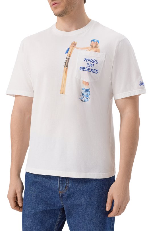 Хлопковая футболка MC2 Saint Barth C0NR0002-02657I/C0NN0R WARM Белый  C0NR0002-02657I/C0NN0R WARM Фото 3