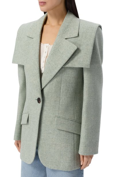 Шерстяной жакет CHLOÉ светло-зеленого цвета по цене 445000 руб., арт. CH26WVE35068, фото 3 Шерстяной жакет CHLOÉ, арт. CH26WVE35068, фото 3