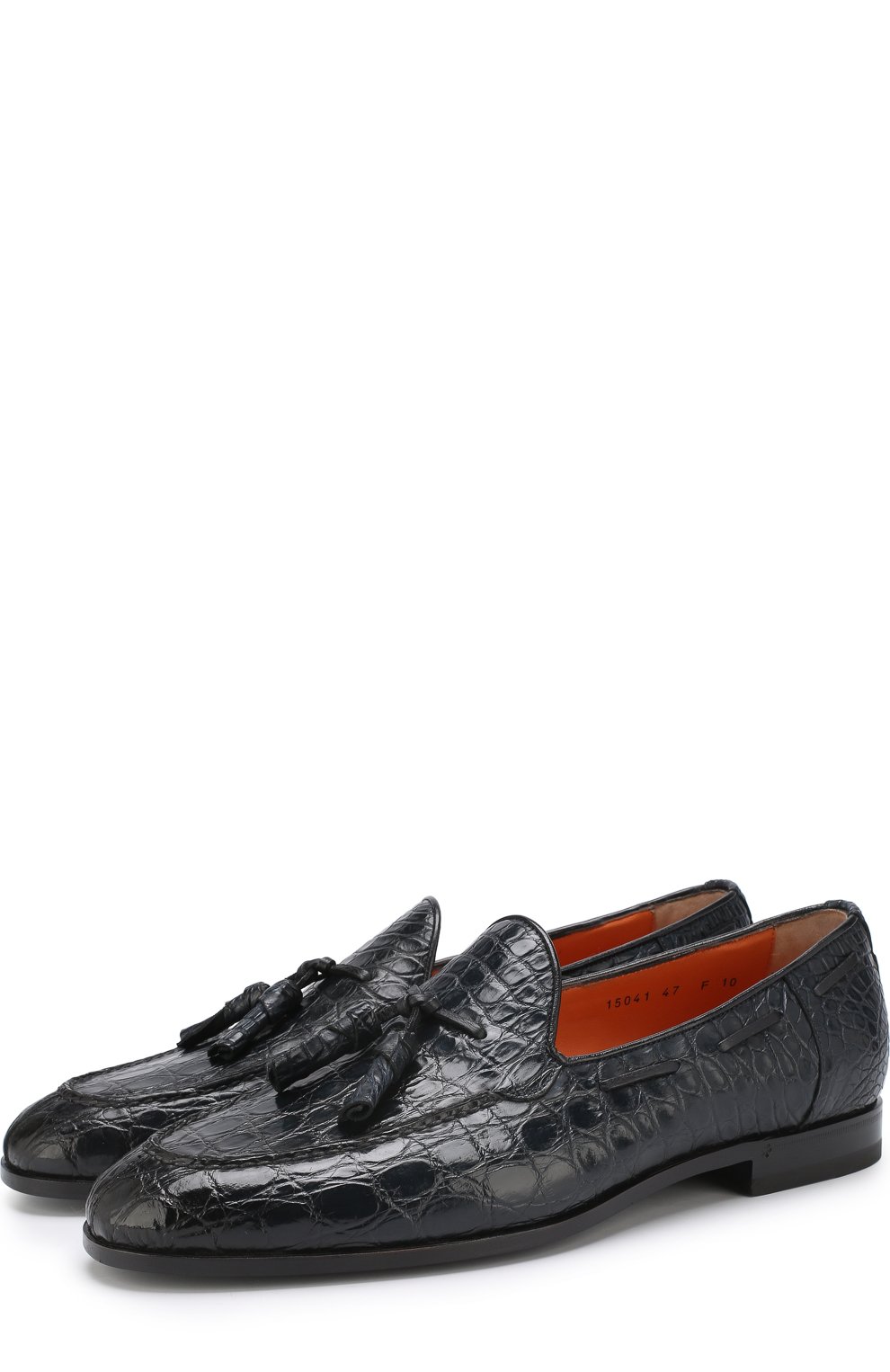 Лоферы из кожи каймана с кисточками SANTONI PRECIOUS, арт. MPNC15041BC1GCFFU47, фото 1