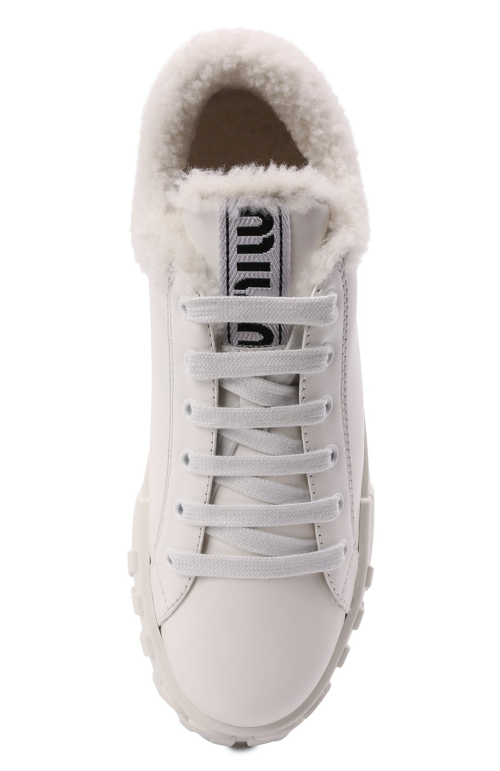 Кожаные кеды MIU MIU, арт. 5T380D-3L0Y-F0009-005, фото 5