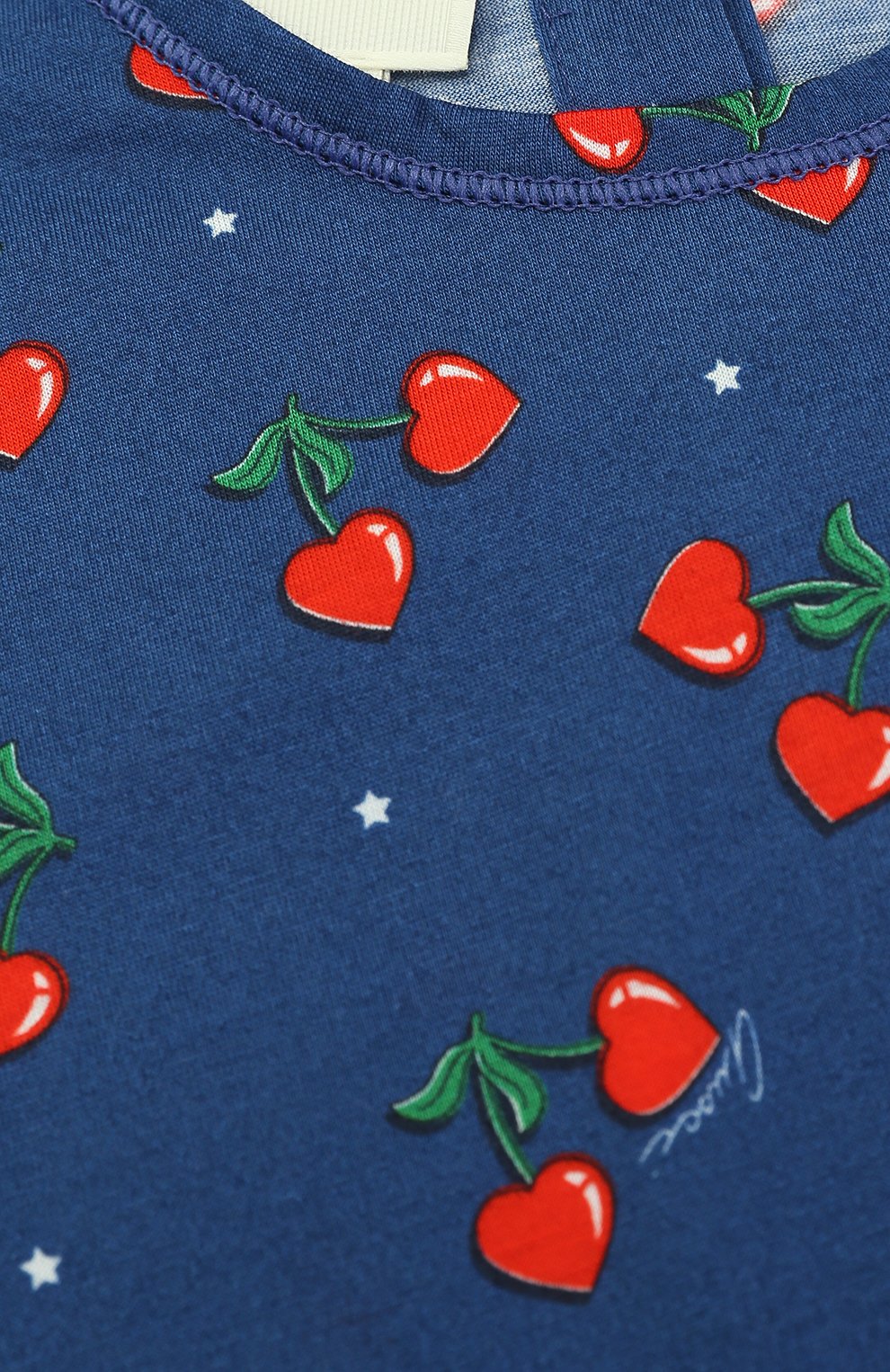 Хлопковый топ с принтом и оборками GUCCI, арт. 458222/X5N48, фото 3