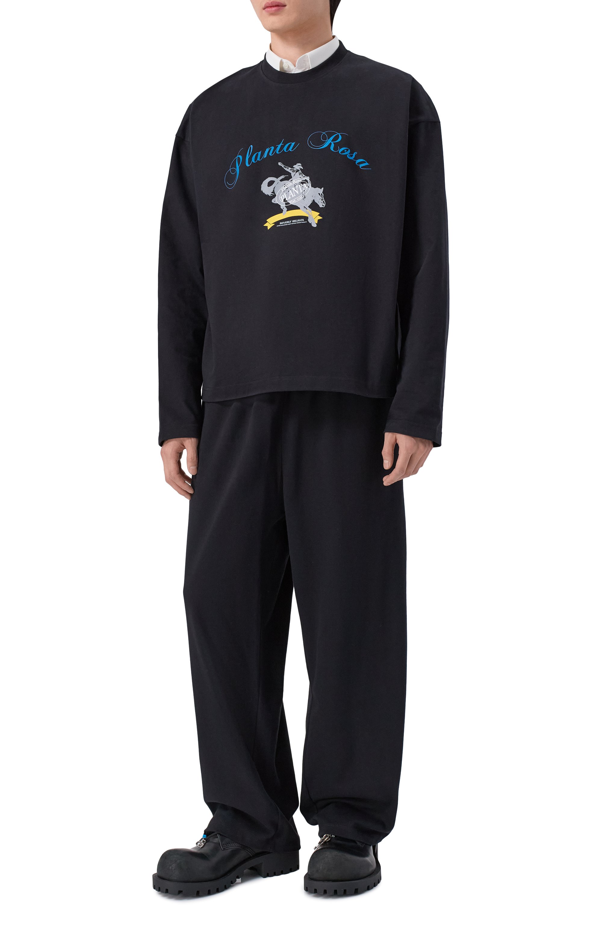 Хлопковый лонгслив PLANTA ROSA, арт. PR/L02.1/RODEO-ICON/300VELVET, фото 2