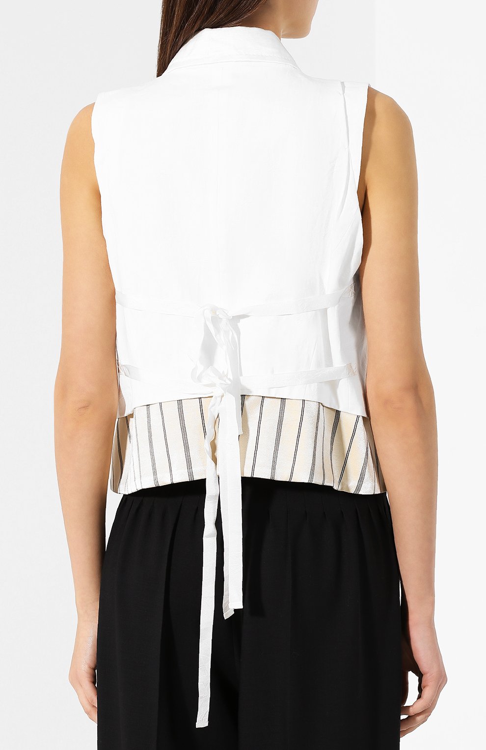 Хлопковый жилет ANN DEMEULEMEESTER, арт. 1901-1152-PA-165-002, фото 4